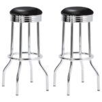 Theodore Upholstered Top Bar Stools Black and Chrome (Set of 2) 2408 By Coaster Furniture 15