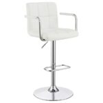 Palomar Adjustable Height Bar Stool White and Chrome 121097 By Coaster Furniture 20