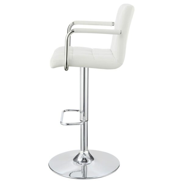 Palomar Adjustable Height Bar Stool White and Chrome 121097 By Coaster Furniture 12