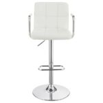 Palomar Adjustable Height Bar Stool White and Chrome 121097 By Coaster Furniture 18