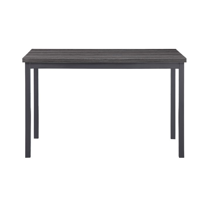 Gray and Silver Tripp Collection Dining Table By Homelegance