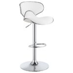 Edenton Upholstered Adjustable Height Bar Stools White and Chrome 120389 By Coaster Furniture 23