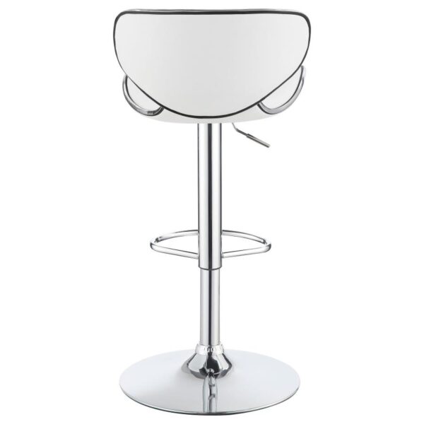 Edenton Upholstered Adjustable Height Bar Stools White and Chrome 120389 By Coaster Furniture 14