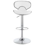 Edenton Upholstered Adjustable Height Bar Stools White and Chrome 120389 By Coaster Furniture 21