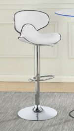 Edenton Upholstered Adjustable Height Bar Stools White and Chrome 120389 By Coaster Furniture 19