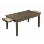 Wire Brushed Brown Armhurst Collection Dining Table By Homelegance 13
