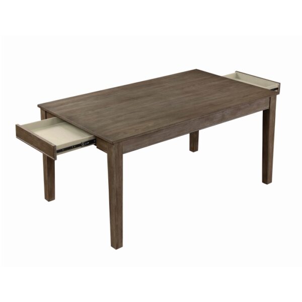 Wire Brushed Brown Armhurst Collection Dining Table By Homelegance 9