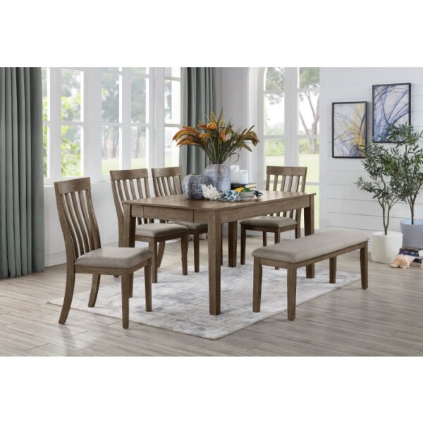 Wire Brushed Brown Armhurst Collection Dining Table By Homelegance 10