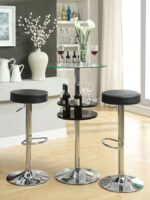 Ramses 29″ Adjustable Bar Stool Chrome and Black 102558 By Coaster Furniture 17