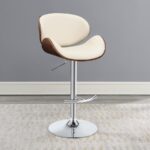 Harris Adjustable Bar Stool Ecru and Chrome 130505 By Coaster Furniture