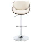 Harris Adjustable Bar Stool Ecru and Chrome 130505 By Coaster Furniture - Image 2