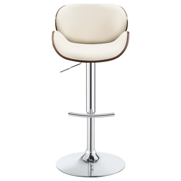 Harris Adjustable Bar Stool Ecru and Chrome 130505 By Coaster Furniture - Image 2