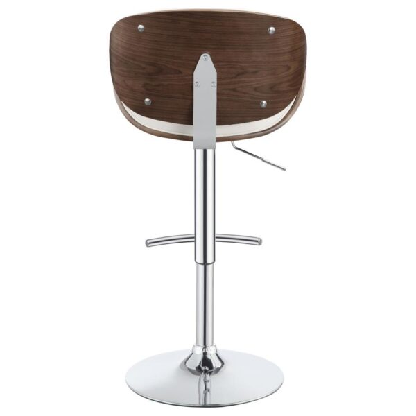 Harris Adjustable Bar Stool Ecru and Chrome 130505 By Coaster Furniture - Image 6