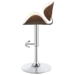 Harris Adjustable Bar Stool Ecru and Chrome 130505 By Coaster Furniture - Image 4