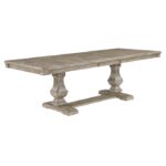 Wire brushed brownish gray Southlake Collection Dining Table By Homelegance 14