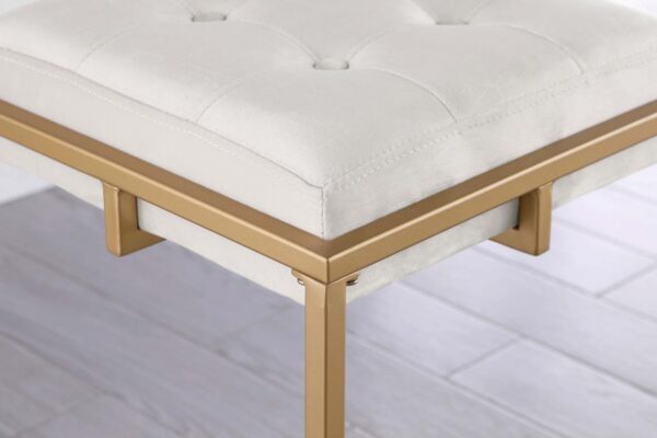 Nadia Square Padded Seat Bar Stool (Set of 2) Beige and Gold 183646 By Coaster Furniture 15