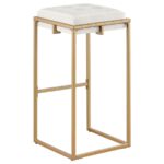 Nadia Square Padded Seat Bar Stool (Set of 2) Beige and Gold 183646 By Coaster Furniture 18