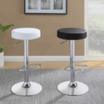 Ramses Adjustable Backless Bar Stool Chrome and White 102550 By Coaster Furniture 16