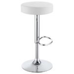Ramses Adjustable Backless Bar Stool Chrome and White 102550 By Coaster Furniture 15