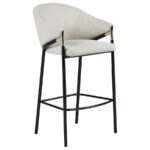 Chadwick Sloped Arm Bar Stools Beige and Glossy Black (Set of 2) 183437 By Coaster Furniture 18