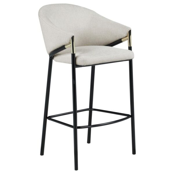 Chadwick Sloped Arm Bar Stools Beige and Glossy Black (Set of 2) 183437 By Coaster Furniture 11