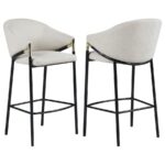 Chadwick Sloped Arm Bar Stools Beige and Glossy Black (Set of 2) 183437 By Coaster Furniture 22
