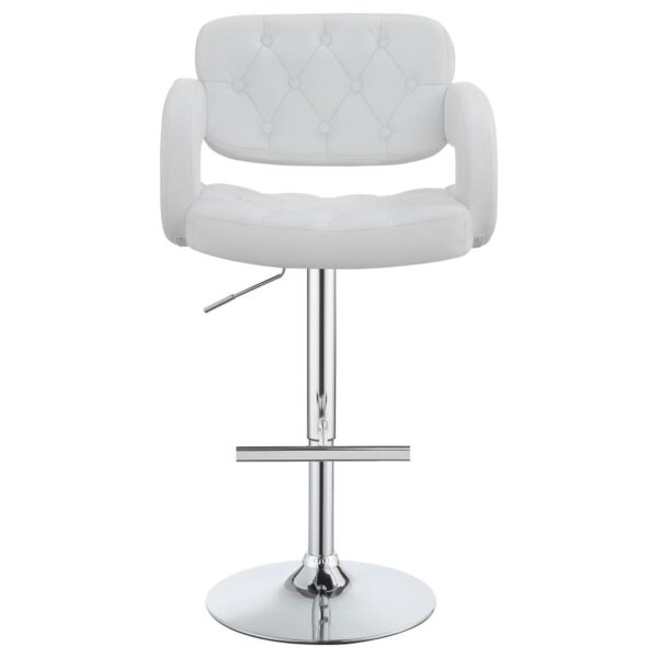 Brandi Adjustable Bar Stool Chrome and White 102557 By Coaster Furniture 12