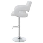 Brandi Adjustable Bar Stool Chrome and White 102557 By Coaster Furniture 20