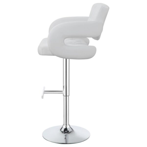 Brandi Adjustable Bar Stool Chrome and White 102557 By Coaster Furniture 13