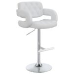 Brandi Adjustable Bar Stool Chrome and White 102557 By Coaster Furniture 18