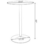 Abiline Glass Top Round Bar Table Chrome 120341 By Coaster Furniture 14