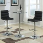 Abiline Glass Top Round Bar Table Chrome 120341 By Coaster Furniture 13