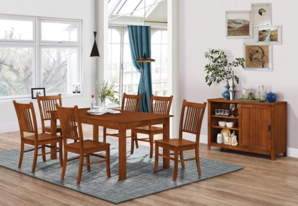 Marbrisa Slat Back Side Chairs Sienna Brown (Set of 2) by Coaster Furniture 4