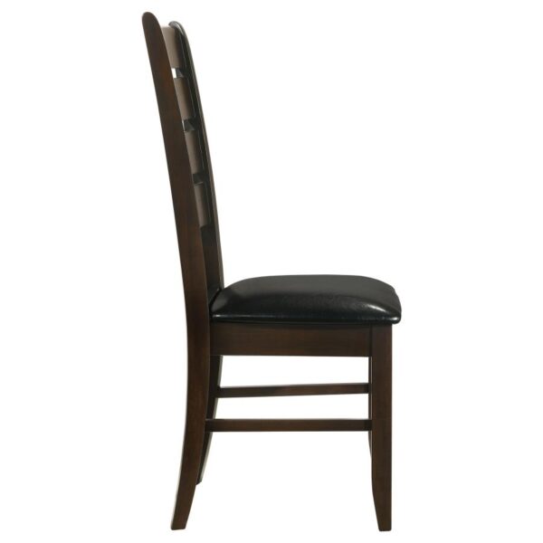 Dalila Ladder Back Side Chairs Cappuccino and Black (Set of 2) by Coaster Furniture 4
