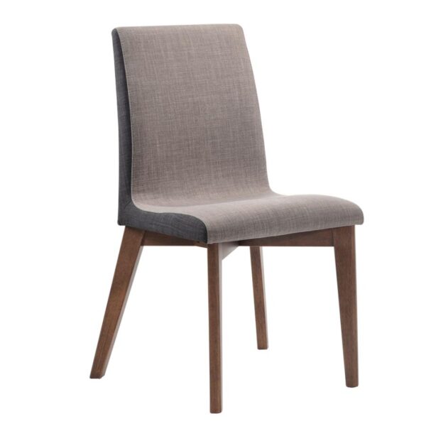 Redbridge Upholstered Side Chairs Grey and Natural Walnut (Set of 2) by Coaster Furniture 4
