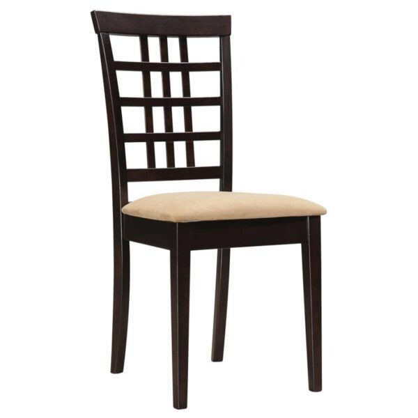 Kelso Lattice Back Dining Chairs Cappuccino (Set of 2) by Coaster Furniture 4