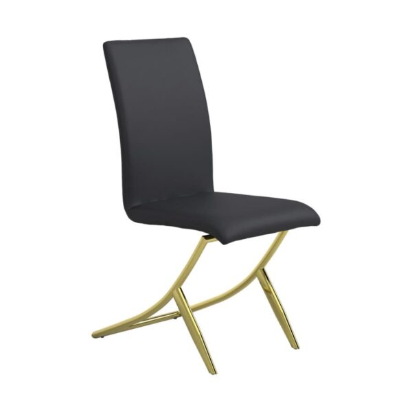 Chanel Upholstered Side Chairs Black (Set of 4) by Coaster Furniture 4