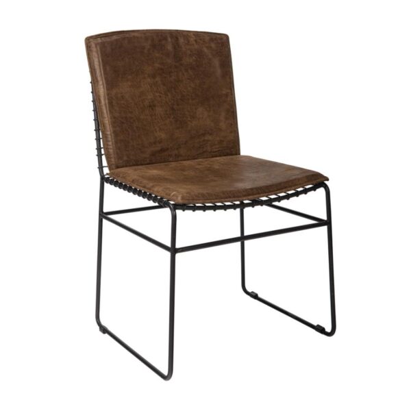 Sherman Upholstered Side Chairs Antique Brown and Matte Black (Set of 2) by Coaster Furniture 4