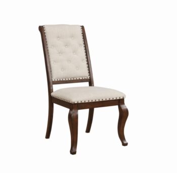 Brockway Cove Tufted Dining Chairs Cream and Antique Java (Set of 2) by Coaster Furniture
