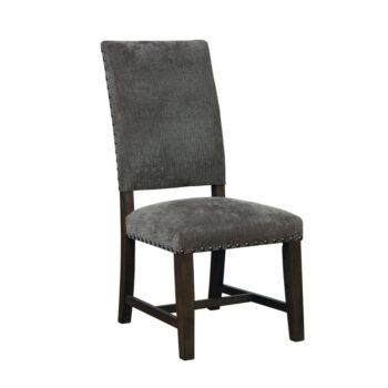 Upholstered Side Chairs Warm Grey Set of 2 by Coaster Furniture