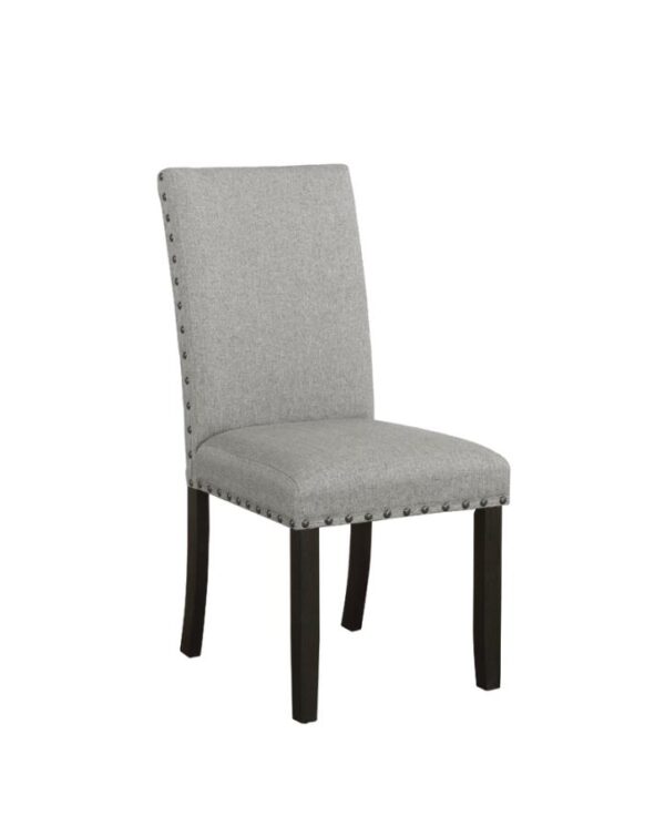 Solid Back Upholstered Side Chairs Grey and Antique Noir (Set of 2) by Coaster Furniture 4