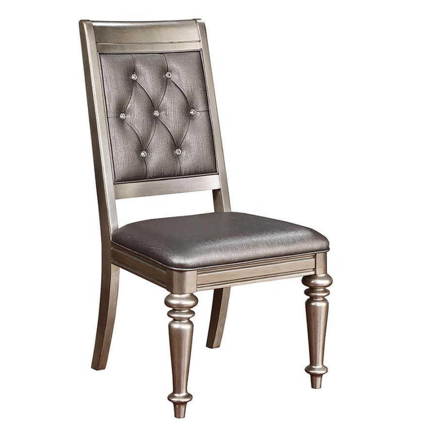 Danette Open Back Side Chairs Metallic (Set of 2) by Coaster Furniture