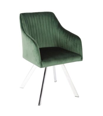 Veena Channeled Back Swivel Dining Chair Green by Coaster Furniture