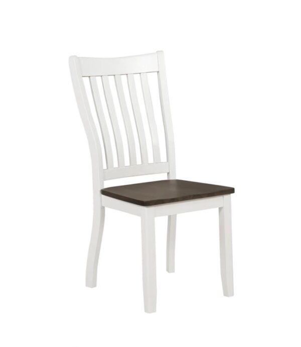 Kingman Slat Back Dining Chairs Espresso and White (Set of 2) by Coaster Furniture 4