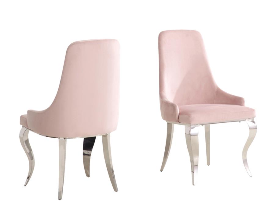 Antoine Upholstered Demi Arm Dining Chairs (Set of 2) by Coaster Furniture