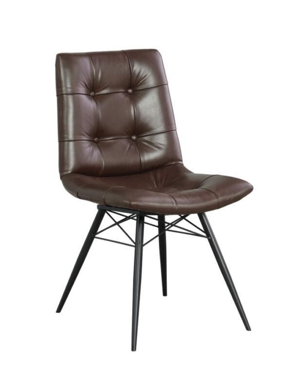 Upholstered Tufted Side Chairs Brown (Set of 4) by Coaster Furniture 4