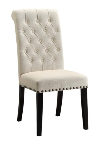 Tufted Back Upholstered Side Chairs Beige (Set of 2) by Coaster Furniture