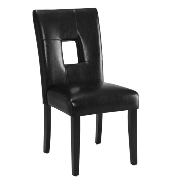 Anisa Open Back Upholstered Dining Chairs Black (Set of 2) by Coaster Furniture 4