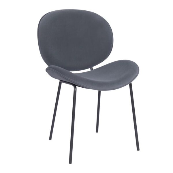 Retro Upholstered Armless Side Chairs Grey (Set of 2) by Coaster Furniture 4