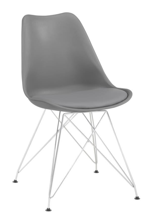 Athena Upholstered Side Chairs Grey (Set of 2) by Coaster Furniture